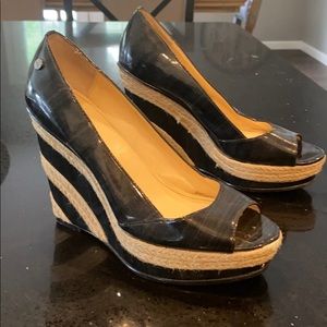 Calvin Klein Wedge peep toe heels